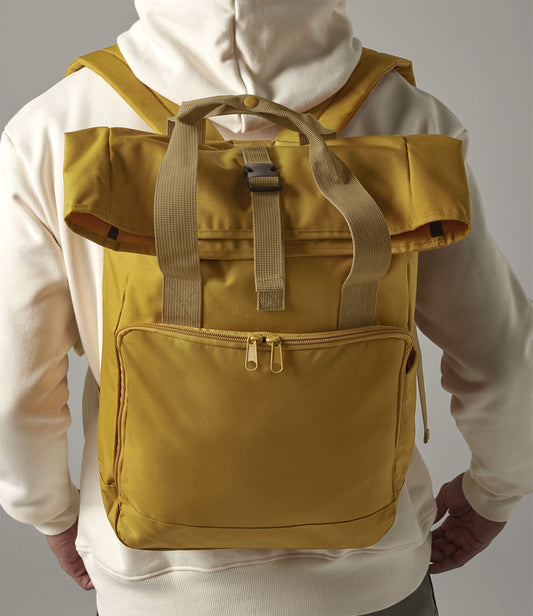 BagBase Recycled Twin Handle Roll-Top Laptop Backpack