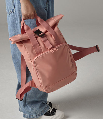 BagBase Recycled Mini Twin Handle Roll-Top Backpack