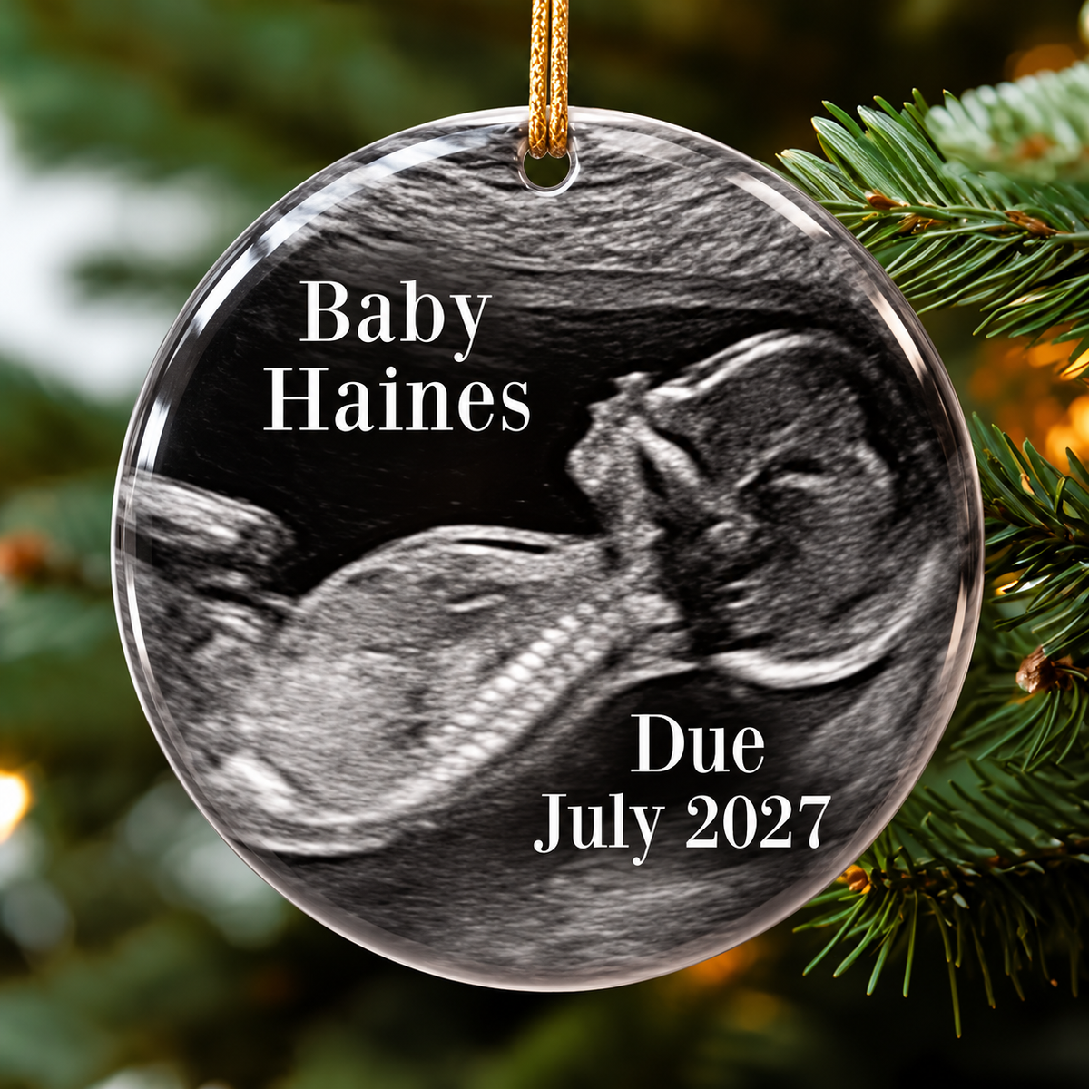 Christmas Baubles - Baby Announcement