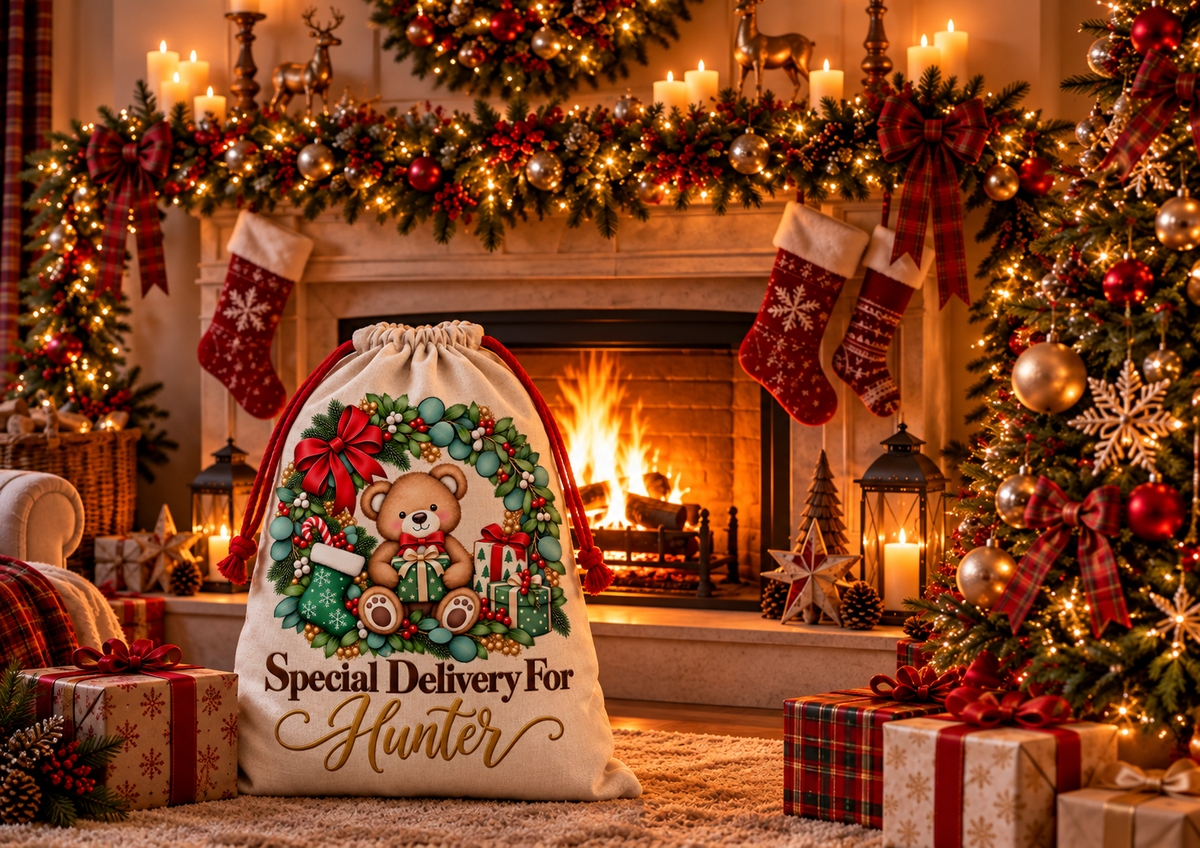 Christmas Sacks - Christmas Teddy