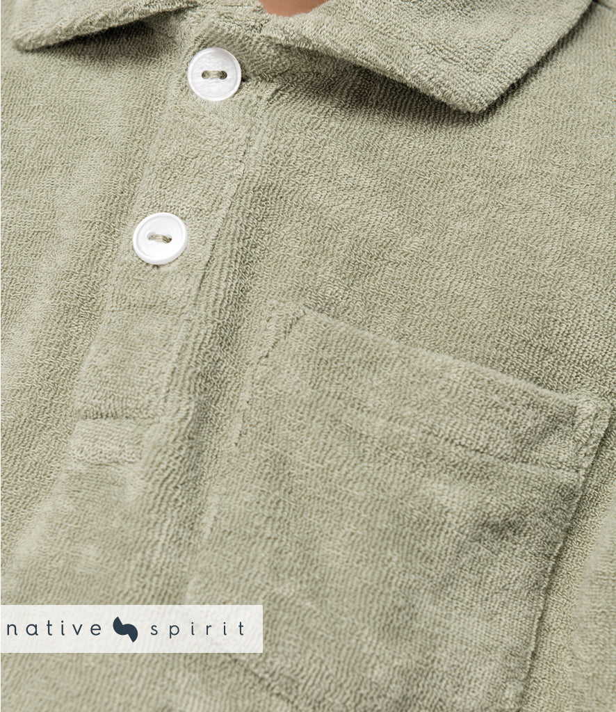 Native Spirit Kids Terry Towel Polo Shirt