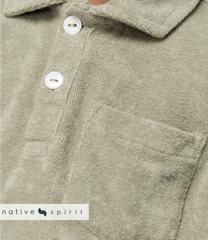 Native Spirit Kids Terry Towel Polo Shirt