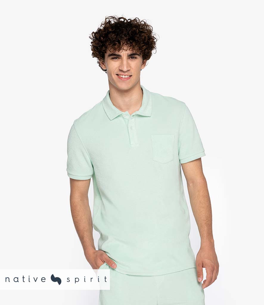 Native Spirit Terry Towel Polo Shirt