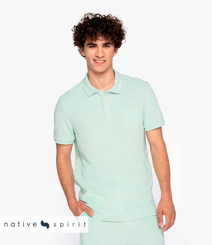 Native Spirit Terry Towel Polo Shirt