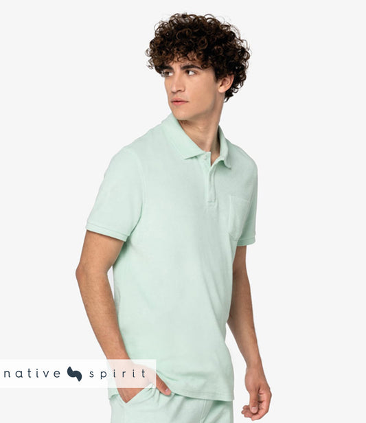 Native Spirit Terry Towel Polo Shirt