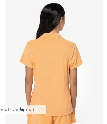 Native Spirit Ladies Terry Towel Polo Shirt
