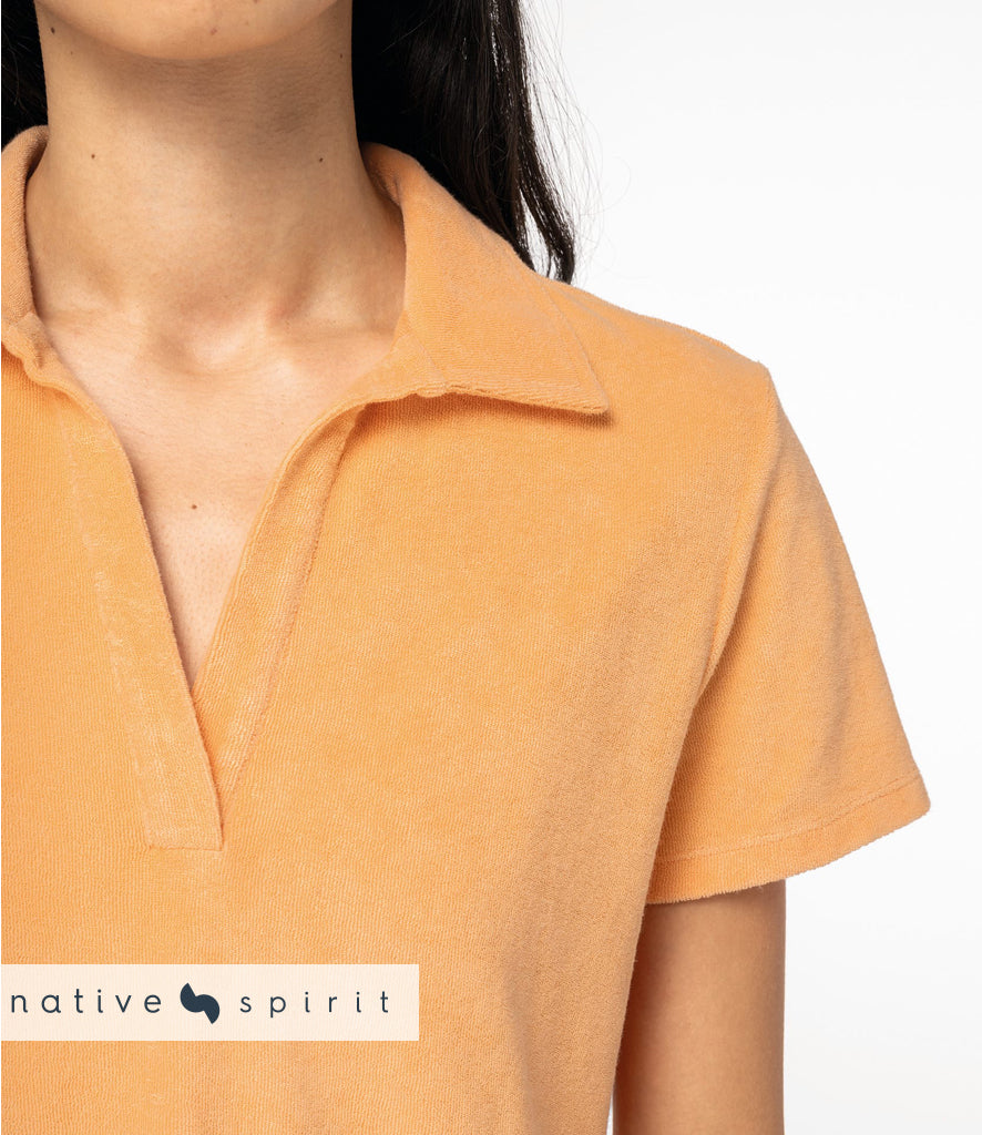 Native Spirit Ladies Terry Towel Polo Shirt