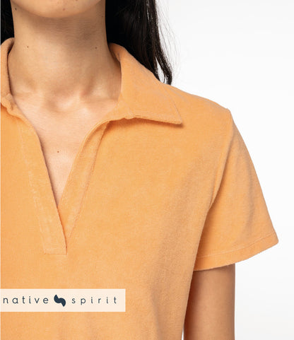 Native Spirit Ladies Terry Towel Polo Shirt