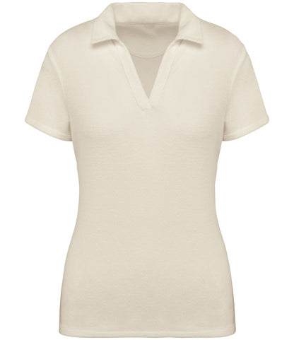 Native Spirit Ladies Terry Towel Polo Shirt