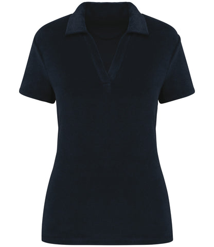 Native Spirit Ladies Terry Towel Polo Shirt