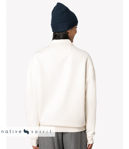 Native Spirit Unisex 1/4 Zip Sweatshirt with Polo Collar