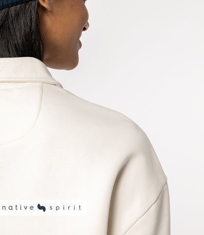 Native Spirit Unisex 1/4 Zip Sweatshirt with Polo Collar