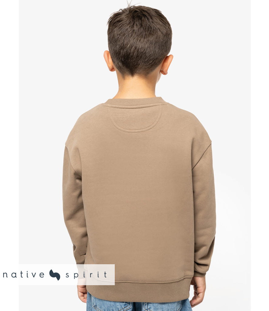 Native Spirit Kids Oversized Round Neck Sweatshirt