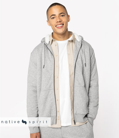 Native Spirit Unisex Sherpa lined Full Zip Sweatshirt