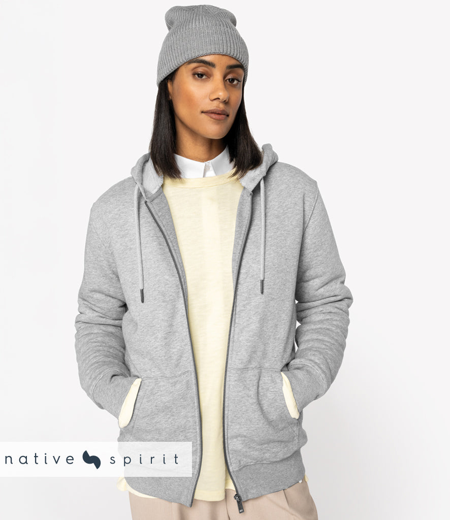 Native Spirit Unisex Sherpa lined Full Zip Sweatshirt