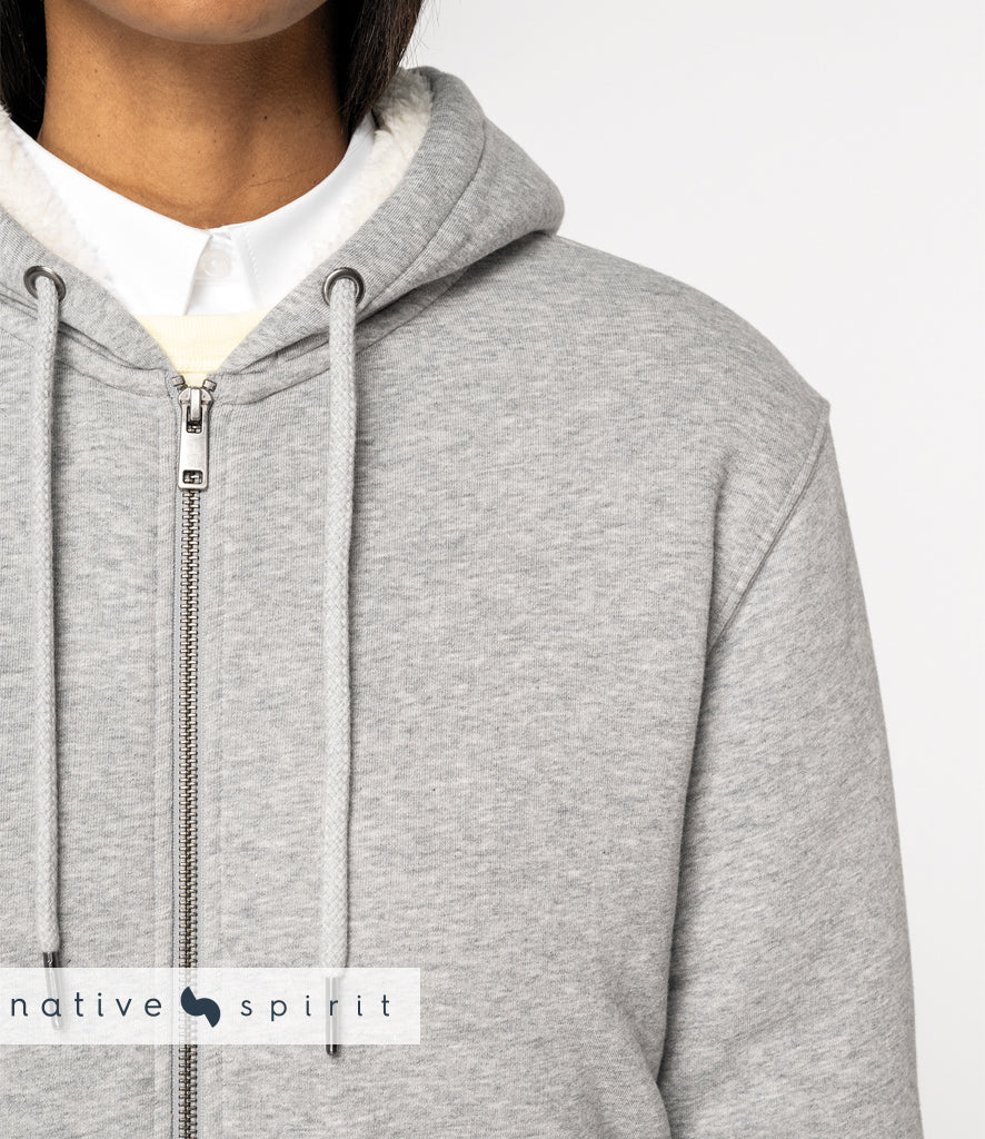 Native Spirit Unisex Sherpa lined Full Zip Sweatshirt