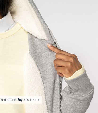 Native Spirit Unisex Sherpa lined Full Zip Sweatshirt