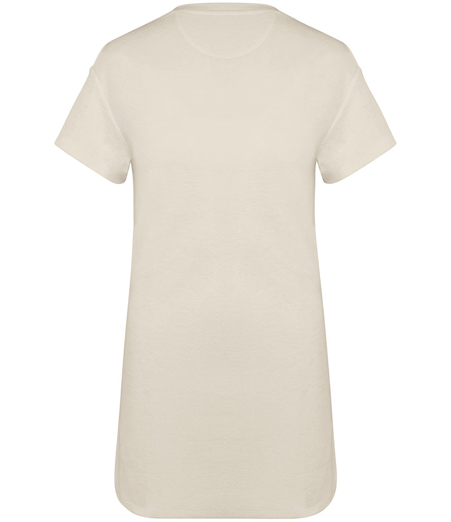 Native Spirit Ladies Terry Towel Dropped Shoulder T-Shirt Dress