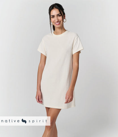 Native Spirit Ladies Terry Towel Dropped Shoulder T-Shirt Dress