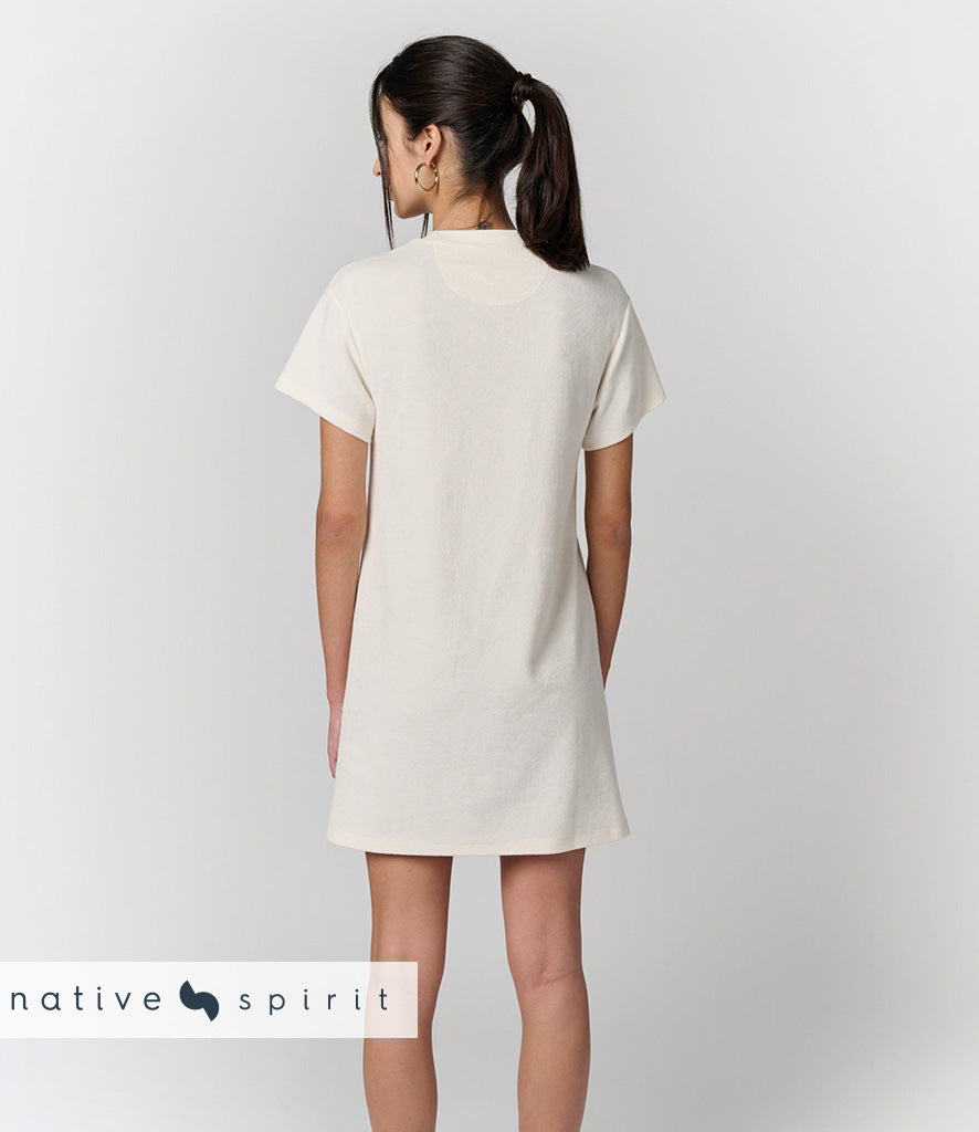 Native Spirit Ladies Terry Towel Dropped Shoulder T-Shirt Dress