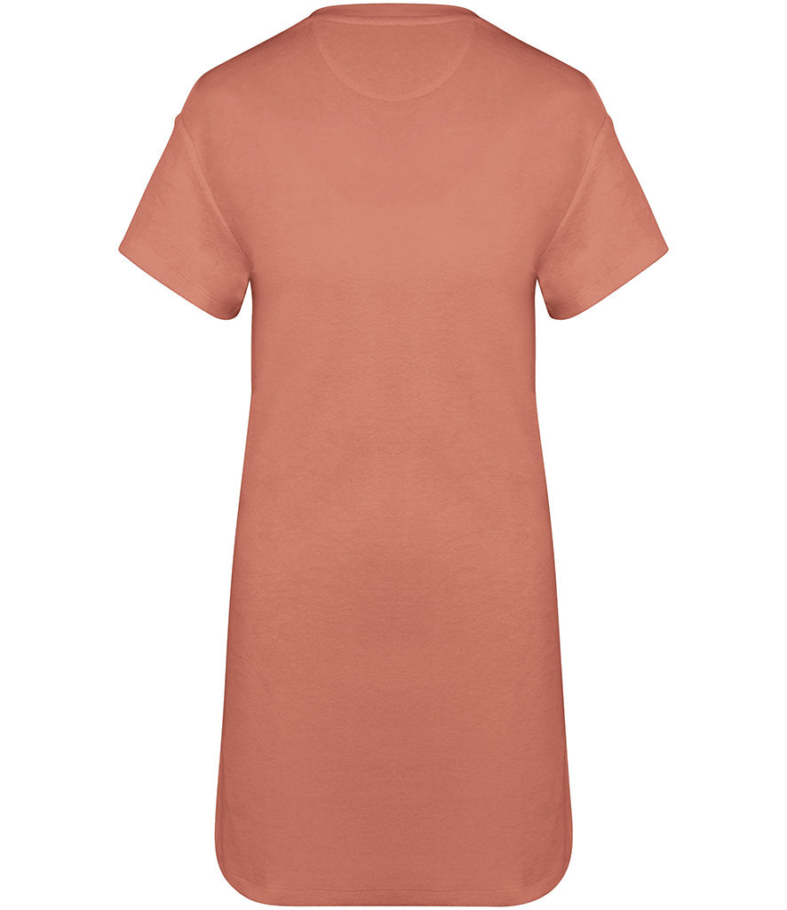 Native Spirit Ladies Terry Towel Dropped Shoulder T-Shirt Dress