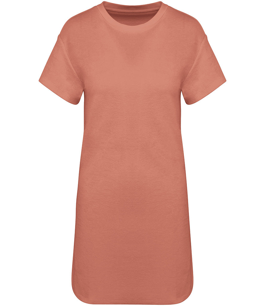 Native Spirit Ladies Terry Towel Dropped Shoulder T-Shirt Dress