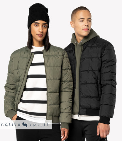 Native Spirit Varsity Collar Padded Jacket