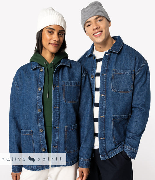 Native Spirit Unisex Dropped Shoulder Denim Jacket