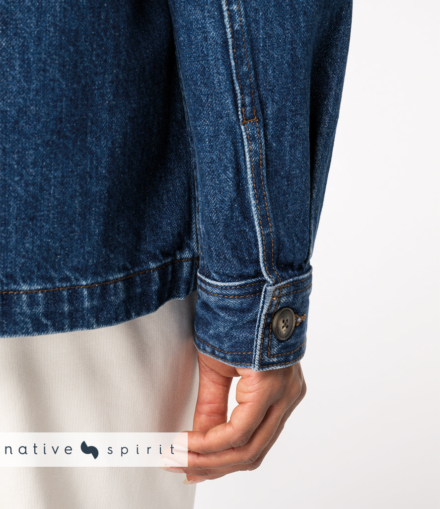 Native Spirit Unisex Dropped Shoulder Denim Jacket