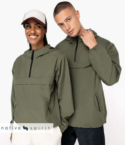 Native Spirit Unisex Waterproof 1/4 Zip Windbreaker