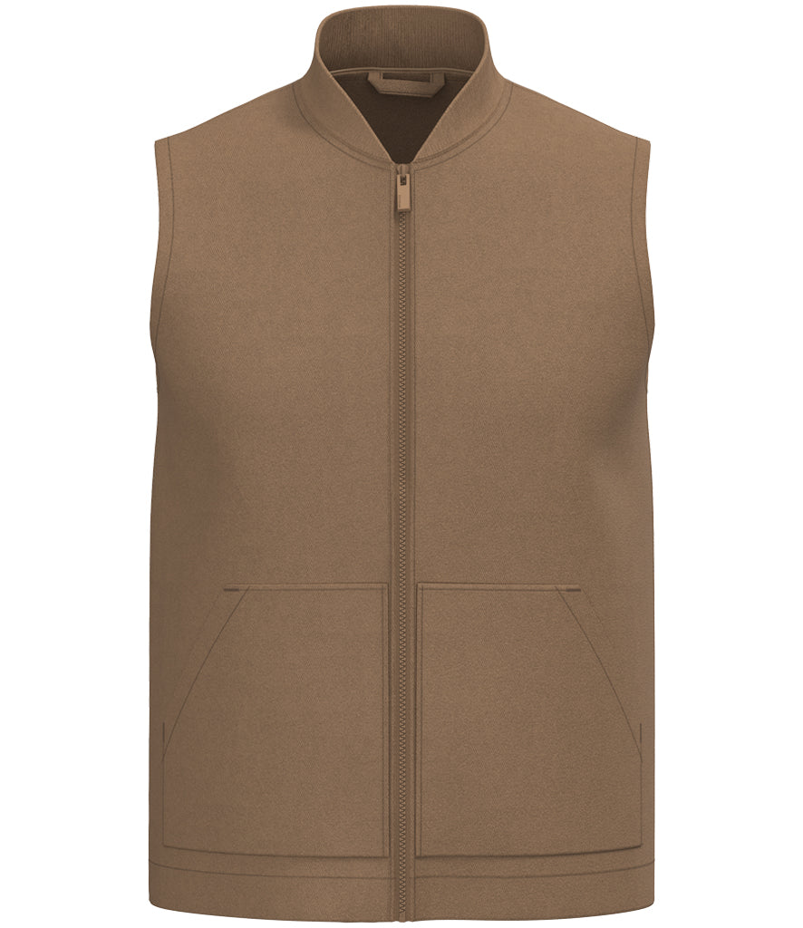 Native Spirit Unisex Twill Bodywarmer with Varsity Collar