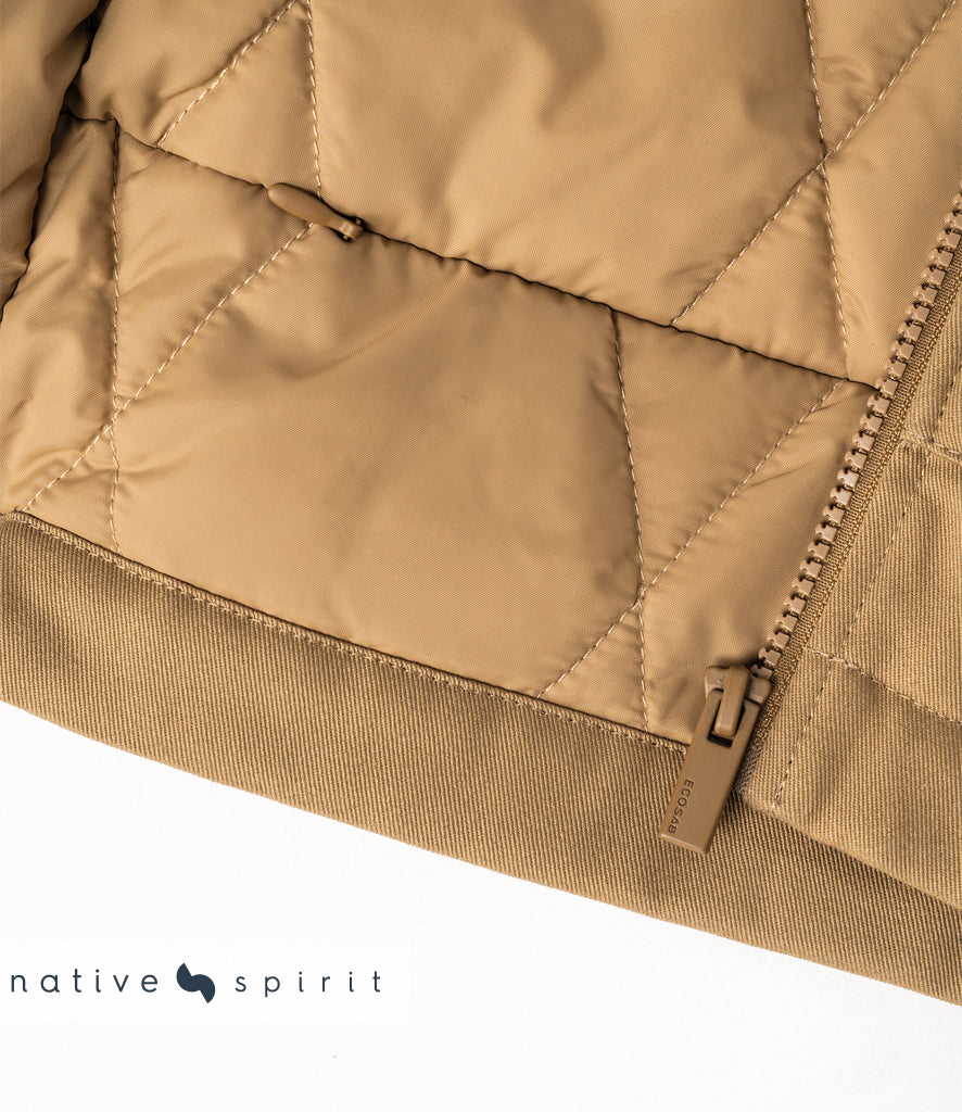 Native Spirit Unisex Twill Bodywarmer with Varsity Collar