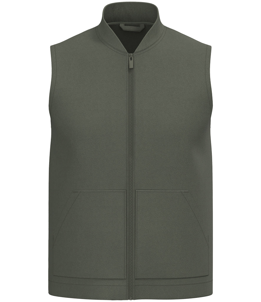 Native Spirit Unisex Twill Bodywarmer with Varsity Collar