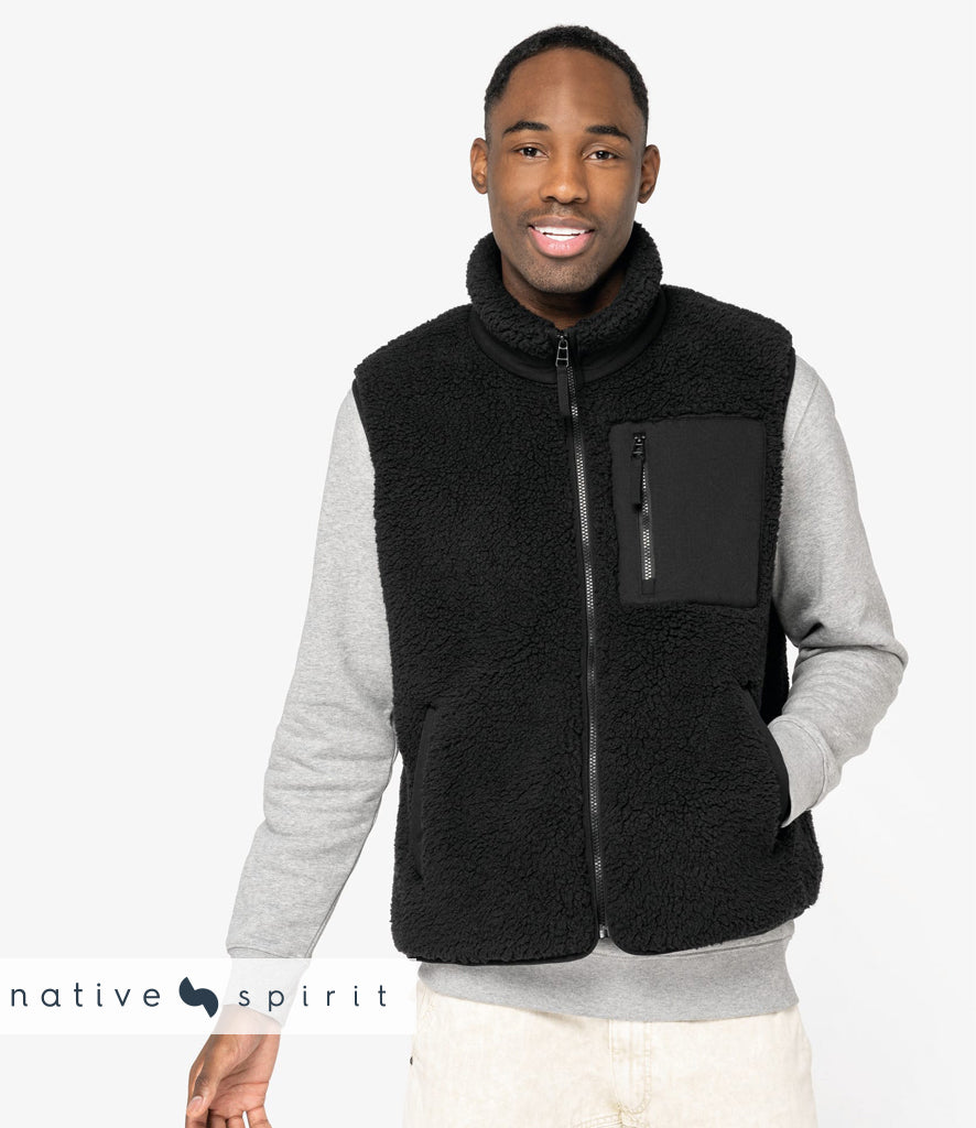 Native Spirit Unisex Sherpa Bodywarmer