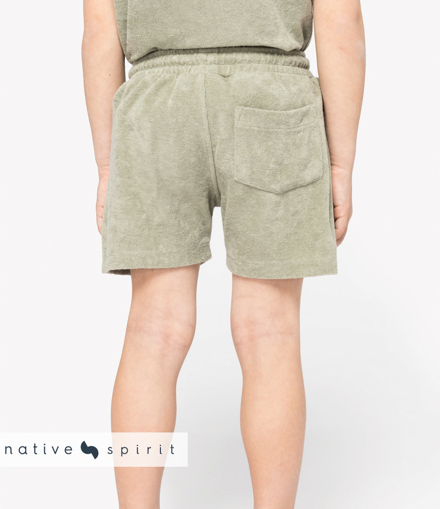 Native Spirit Kids Drawcord Terry Towel Shorts