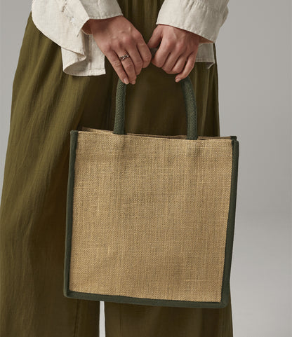 Natural Starched Jute Midi Tote Bag - W473 Westford Mill